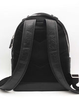 Mcm Black Leather Visetos Monogram Black Backpack Aa0526wzxsa