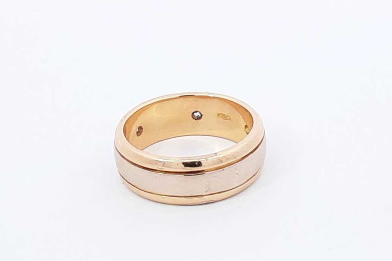 0.09ctw Diamond Band Ring In 18k Yellow Gold 11.4 Grams Size 9 Eb1125cxzdu