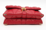 Versace Kleio Quilted Red Leather Crossbody Bag Eb0326pxzsa