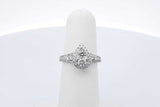 0.6cttw Diamond Ring In 14k White Gold 3.6 Grams Size 4.75 Eb0626prxdu