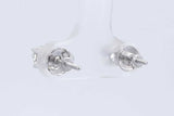 0.95cttw Diamond Stud Screwback Earrings In 14k White Gold 1.5 Grams Eb0326erxdu