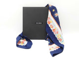 Dolce & Gabbana Navy Blue Floral Motif Scarf Fw1225rxdu