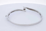 0.33ctw Diamond Hinged Bangle Bracelet In 14k White Gold 13.9 Grams Eb0926llrxde