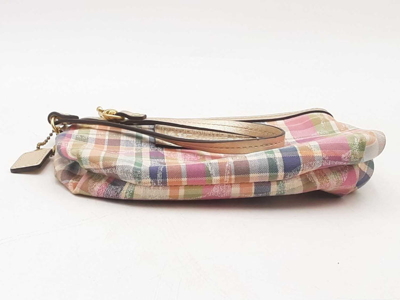 Coach Poppy Plaid Wristlet Aa0725pzsa