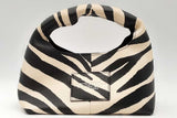 Marc Jacobs The Sack Bag In Zebra Stripe Style Black & White Leather Eb0225lxzsa