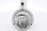 1998 Liberty Platinum Coin Pendant Set In 14k Gold Diamond Bezel Eb0126opxzsa