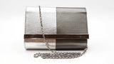 Fendi Mini Rush Bi-color Metallic Saffiano Leather Clutch Sd0526ozxdu