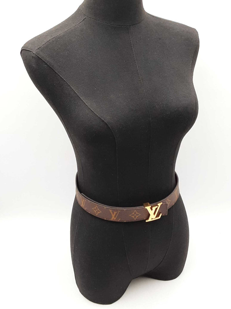 Louis Vuitton Lv Initiales Buckle & Reversible Leather Belt Size 30 Fw0525lrzdu