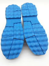 Off-white Black Leather Sponge Derby Shoes With Blue Soles Size 46 Eb0925lxzde