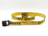 Off White C/o Virgil Abloh Industrial Belt In Yellow & Black Fw0925lxzdu