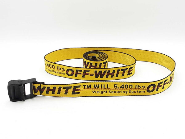 Off White C/o Virgil Abloh Industrial Belt In Yellow & Black Fw0925lxzdu