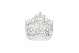 0.54cttw Diamond Shield Ring In 14k White Gold 7.3 Grams Size 7.25 Eb0926pxzsa