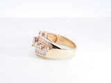 1.09 Cttw Diamond & 14k Yellow Gold Cluster Ring 7.9 Grams Size 7 Fw0426prxdu
