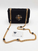 Chanel Black Tweed Bijoux Chain Flap Bag Eb0226wwxzde