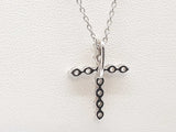 0.40 Cttw Lab Grown Diamonds 0.925 Silver 2.8g Cross Pendant Chain 20 In Do0525iide
