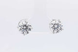 3.02cttw Diamond Stud Earrings In 14k White Gold 2.1 Grams Eb0426cxxzsa