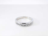 0.77 Cttw Diamond & 14k White Gold Channel-set Wedding Ring 3.9 Grams Size 8.75 Fw0726crxdu