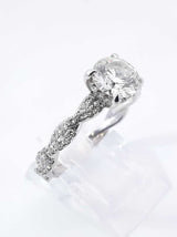 1.93 Cttw Diamond & 14k White Gold Engagement Ring 4.0 Gram Sz 8.75 Fw1124lixzdu