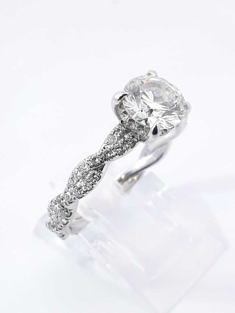 1.93 Cttw Diamond & 14k White Gold Engagement Ring 4.0 Gram Sz 8.75 Fw1124lixzdu