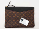 Louis Vuitton Daily Pouch In Monogram Coated Canvas & Black Leather Fw0525oxzdu