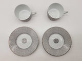 Hermes Mosaique Au 24 Gray Porcelain Cup Saucer Set 2 Do0426oxzde