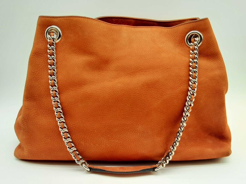 Gucci 308982 Soho Nubuck Rust Orange Leather Chain Shoulder Bag Do0924pxzde