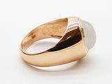 Milky White Moonstone 14k Yellow Gold 7.5g Ring Size 7.5 Do0426pexde