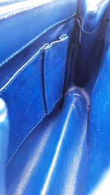 Salvatore Ferragamo Akousa Cobalt Leather Shoulder Bag Eb1125lxzdu