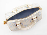 Louis Vuitton Speedy 20 In Latte & Candy Blue Giant Monogram Empreinte Leather