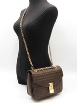 Celine Medium Quilted C Bag In Brown Leather Fw1026pxzdu