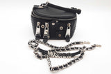 Moschino Black Leather Biker Crossbody Bag Eb0426rxde