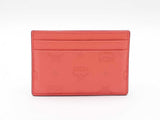 Mcm Ottomar Card Case In Hot Coral Monogram Leather Fw0926rxdu