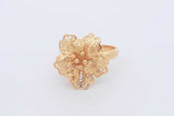 22k Yellow Gold Filigree Flower Ring 5.4 Grams Size 6.5 Eb1124wcrsa