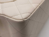 Chanel White Caviar Quilted Leather Double Flap Shoulder Bag Eb0126prxzsa
