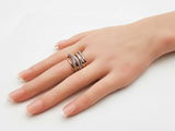 1.34 Cttw Diamond & 14k Rose Gold Overlap Ring 14 Grams Size 6.5 Fw0826rrzdu