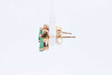 Green Gemstone Stud Earrings In 14k Yellow Gold 1 Gram Eb0924wrdu