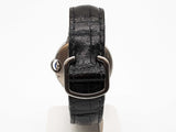 Cartier 37 4034 Ballon Bleu Moonphase Black Leather Steel Watch Do0725ooxzde