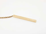 14k Yellow Gold Vertical Bar Y-chain Necklace 3 Grams 18 Inch Fw0826lsxdu