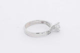 1.0ctw Center Round Diamond Ring 14k White Gold 2.5 Grams Size 6.5 Eb0325lcxzsa