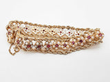 Rubies White Pearls 14k Yellow Gold 33.4g Bracelet 6.75 In Do0326orxzde