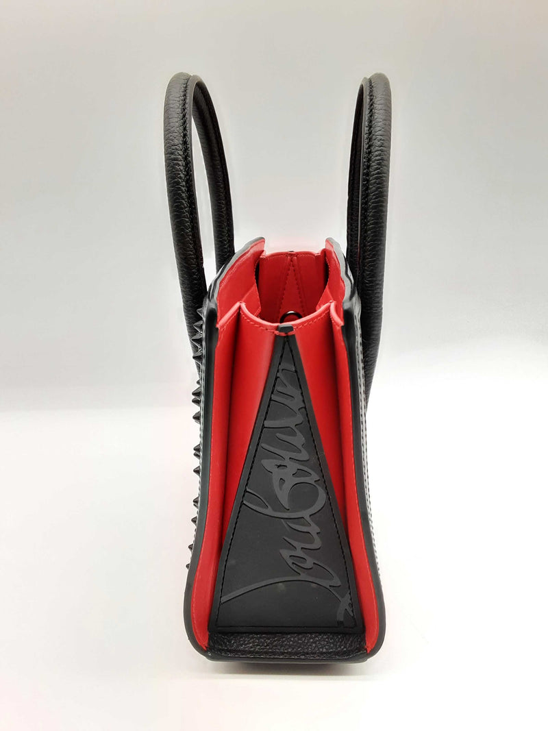 Christian Paloma Mini Louboutin Black Leather Spike Tote Bag Do0624rxzde