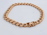 18k Yellow Gold 23.3 G Concave Curb Bracelet 7 In Aa0326oxzxsa