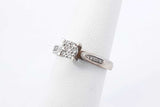 0.07ctw Diamond Ring In 14k White Gold 3.2 Grams Size 6 Eb0925lrxdu