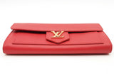 Louis Vuitton Red Leather Lockme Long Wallet Eb0826orxsa