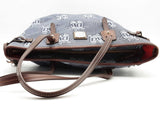 Dooney & Bourke Signature Logo Jacquard Tote Blue Aa0926pzsa