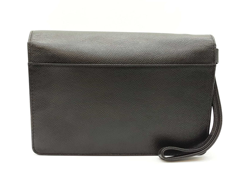 Louis Vuitton Taiga Selenga Black Clutch Bag Sd0925orzde