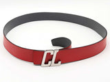 Christian Louboutin Rui Cl-logo Belt Red Size 45 Aa0826lzxsa