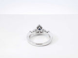 Vera Wang Love 0.88 Cttw Diamond, Sapphire, & 14k White Gold Engagement Ring 5.3 Grams Size 6.25 Fw0726erxdu