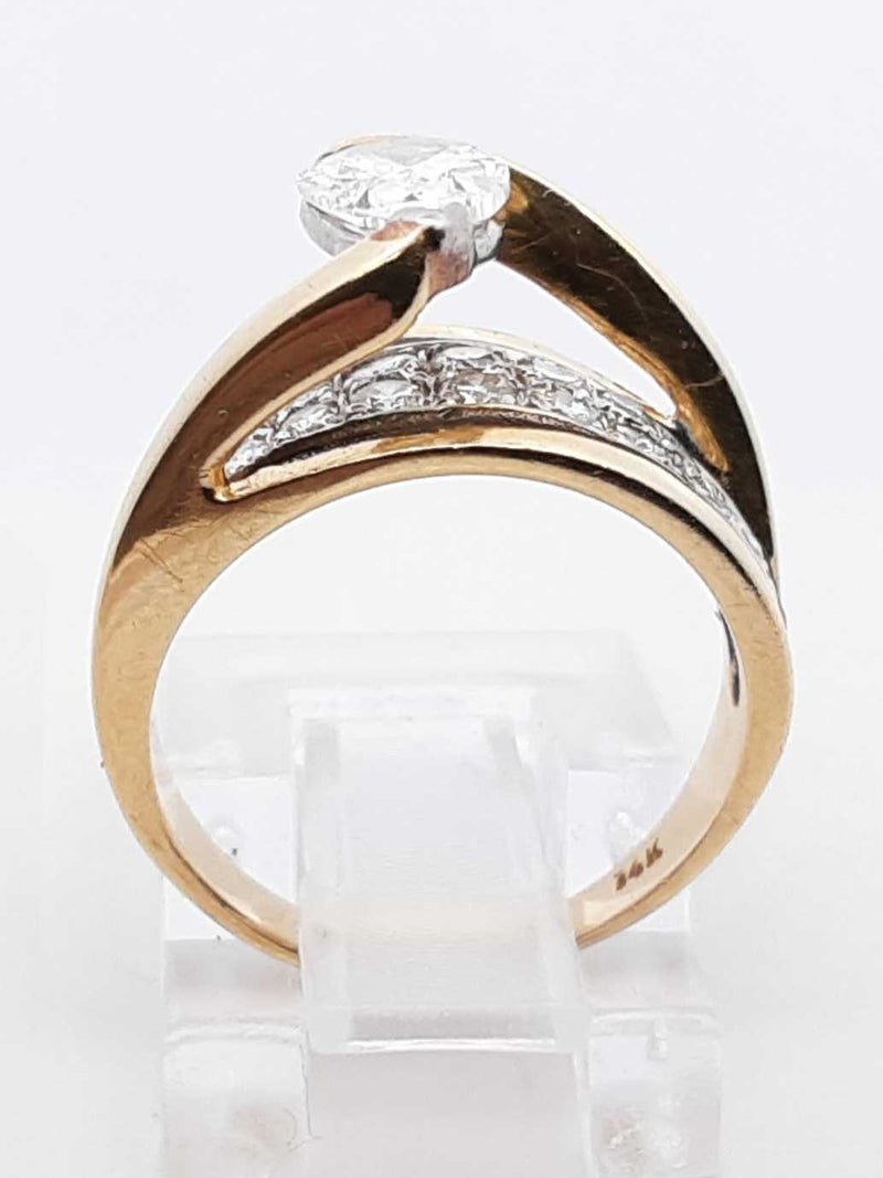 1.0 Cttw Diamond & 14k Yellow Gold Ring 4.5 Grams Size 4.25 Fw1224rxzdu