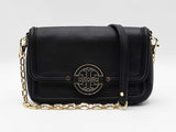 Tory Burch Amanda Mini Crossbody In Black Pebbled Leather Fw0126wrdu